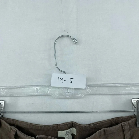 J.Jill Pants Women's Sz 6 Brown Stretch Straight Leg Slash Pockets Relaxed Chino - Picture 10 of 10